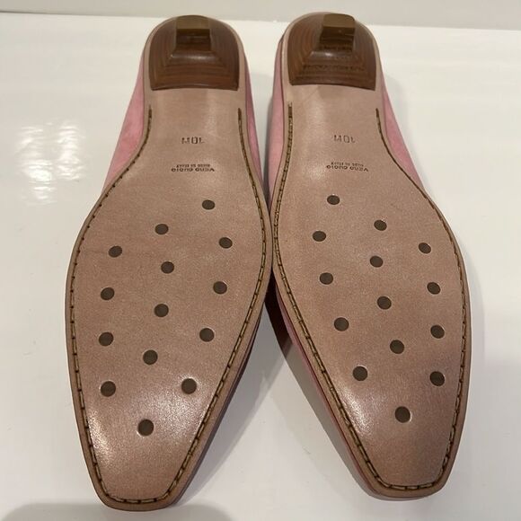 Fieramosca & Co. Pink‎ Suede/Leather Square Toe Kitten Heel Shoes Size 10 - Picture 8 of 16